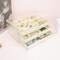 Clear Acrylic Jewelry Box with 3 Drawers – Velvet-Lined Jewelry Organizer for Earrings, Rings, Necklaces & Bracelets, Elegant Beige Display Case for Women & Girls (Beige)